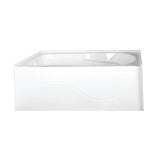 Acrylic Anti - Skid Alcove Bathtub in White - cUPC/UPC Certified - BUILDMYPLACE