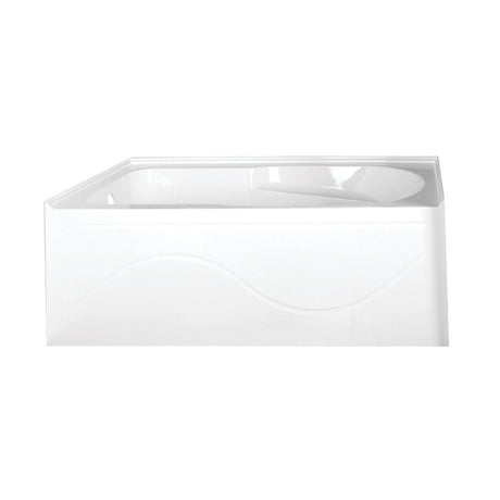 Acrylic Anti - Skid Alcove Bathtub in White - cUPC/UPC Certified - BUILDMYPLACE