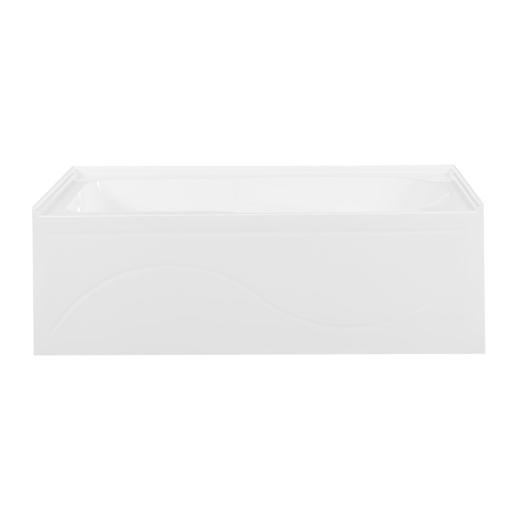 Acrylic Anti - Skid Alcove Bathtub in White - cUPC/UPC Certified - BUILDMYPLACE