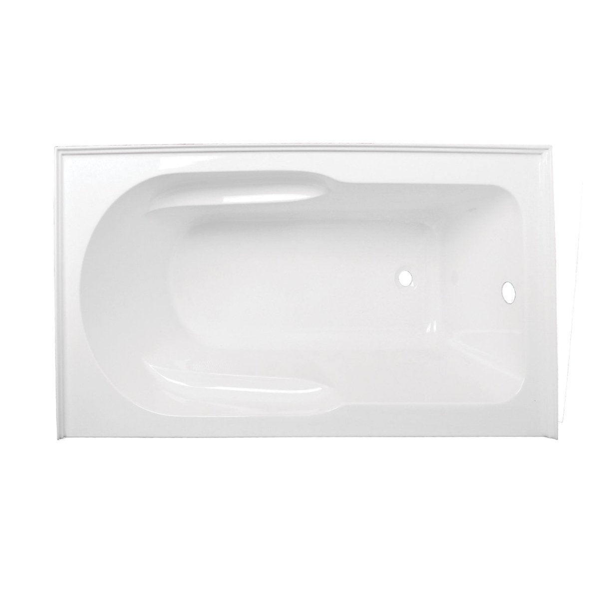 Acrylic Anti - Skid Alcove Bathtub in White - cUPC/UPC Certified - BUILDMYPLACE