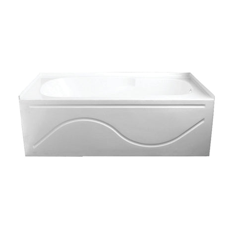 Acrylic Anti - Skid Alcove Bathtub in White - cUPC/UPC Certified - BUILDMYPLACE