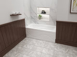 Acrylic Anti - Skid Alcove Bathtub in White - cUPC/UPC Certified - BUILDMYPLACE