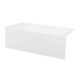 Acrylic Anti - Skid Alcove Bathtub in White - cUPC/UPC Certified - BUILDMYPLACE