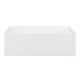 Acrylic Anti - Skid Alcove Bathtub in White - cUPC/UPC Certified - BUILDMYPLACE