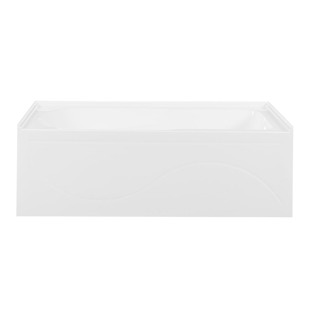 Acrylic Anti - Skid Alcove Bathtub in White - cUPC/UPC Certified - BUILDMYPLACE