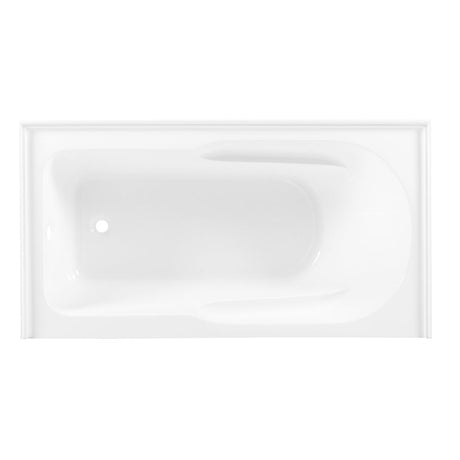 Acrylic Anti - Skid Alcove Bathtub in White - cUPC/UPC Certified - BUILDMYPLACE