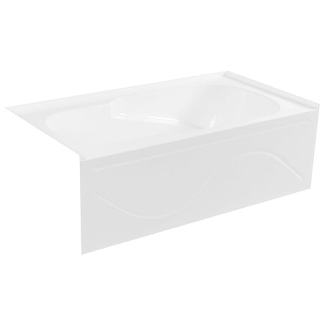 Acrylic Anti - Skid Alcove Bathtub in White - cUPC/UPC Certified - BUILDMYPLACE