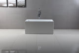 Acrylic Freestanding Tub with Drain, White - BUILDMYPLACE