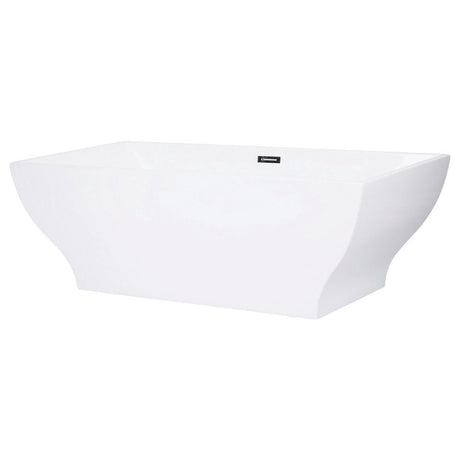 Acrylic Freestanding Tub with Drain, White - BUILDMYPLACE