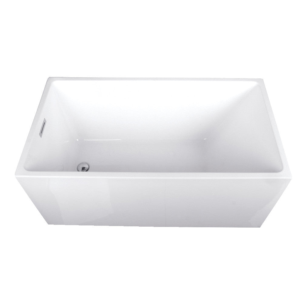 Acrylic Freestanding Tub with Drain, White - BUILDMYPLACE