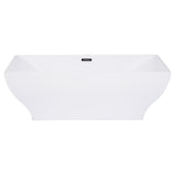 Acrylic Freestanding Tub with Drain, White - BUILDMYPLACE