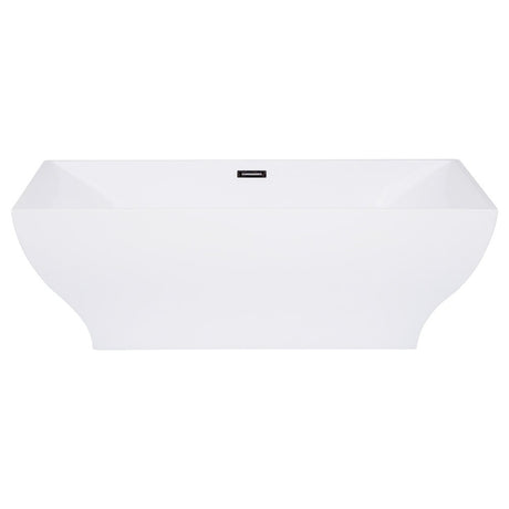 Acrylic Freestanding Tub with Drain, White - BUILDMYPLACE