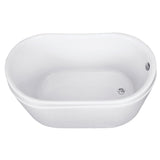 Acrylic Freestanding Tub with Drain, White - BUILDMYPLACE