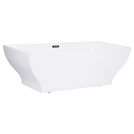 Acrylic Freestanding Tub with Drain, White - BUILDMYPLACE