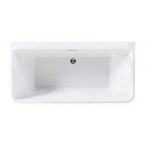 Acrylic Freestanding Tub with Drain, White - BUILDMYPLACE