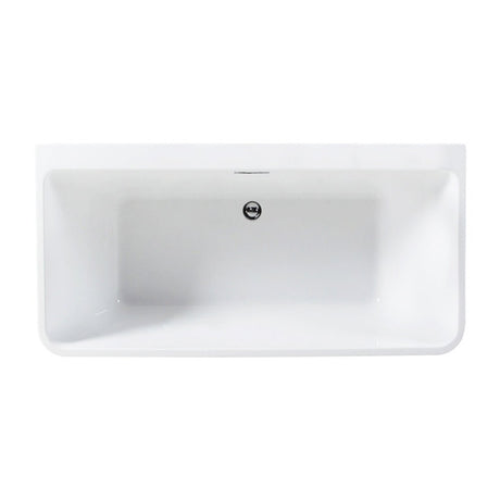 Acrylic Freestanding Tub with Drain, White - BUILDMYPLACE