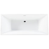 Acrylic Freestanding Tub with Drain, White - BUILDMYPLACE