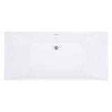 Acrylic Freestanding Tub with Drain, White - BUILDMYPLACE