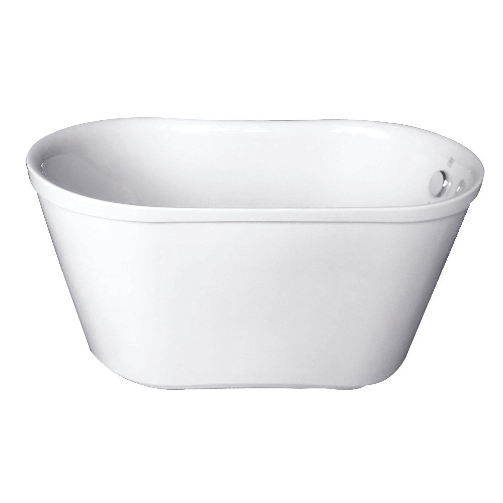 Acrylic Freestanding Tub with Drain, White - BUILDMYPLACE