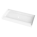 Acrylic Shower Pan Center Drain - Single Threshold - Resin and fiberglass - 72 X 34 X 5.5 - BUILDMYPLACE