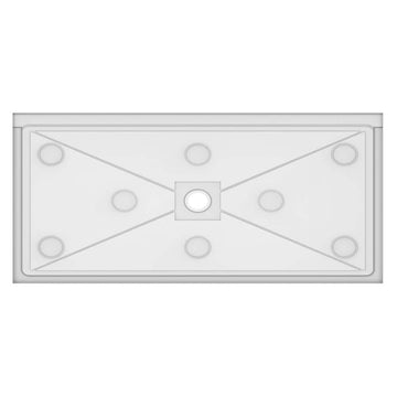 Ada Compliant 64 in. L x 36 in. W Alcove Shower Pan Base with Center Drain in White