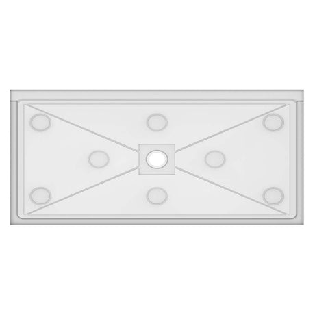 Ada Compliant 64 in. L x 36 in. W Alcove Shower Pan Base with Center Drain in White - BUILDMYPLACE