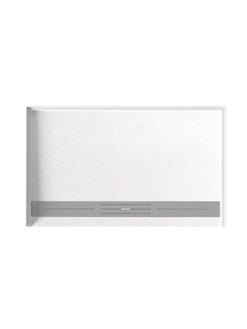 ADA SMC / Solid Surface Shower Base Tray 60" × 32" - Antiskid, 304 S.S Drain Cover & Drainer - BUILDMYPLACE