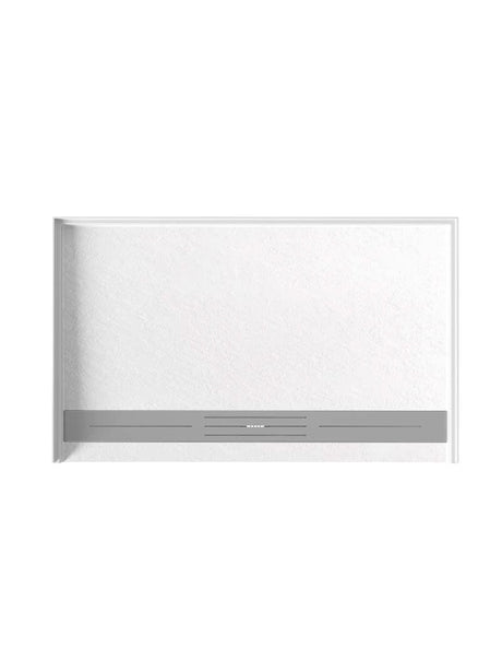 ADA SMC / Solid Surface Shower Base Tray 60" × 32" - Antiskid, 304 S.S Drain Cover & Drainer - BUILDMYPLACE