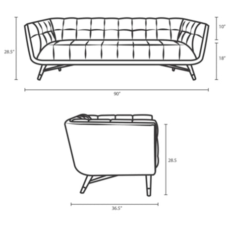 Adept Performance Velvet Sofa - BUILDMYPLACE