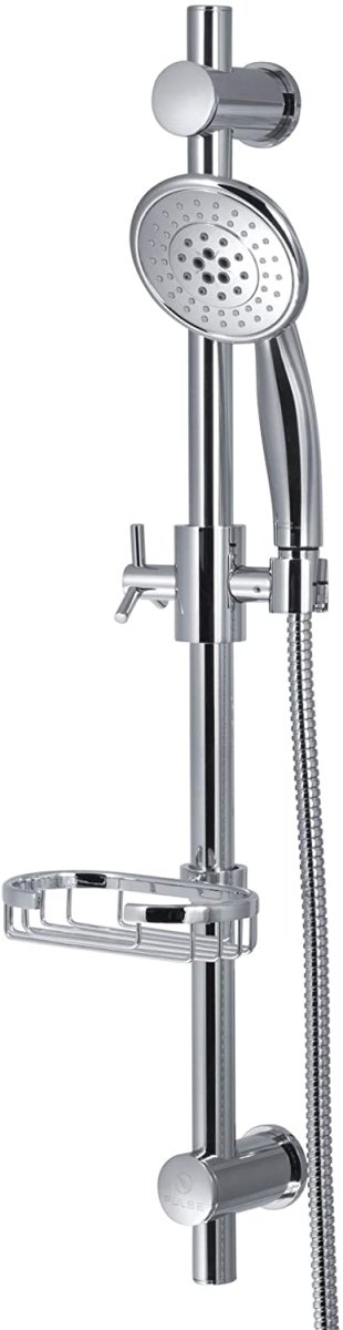 Adjustable Slide Bar Shower Panel Accessory - 28 X 6 X 7 - Brushed Nickel - BUILDMYPLACE