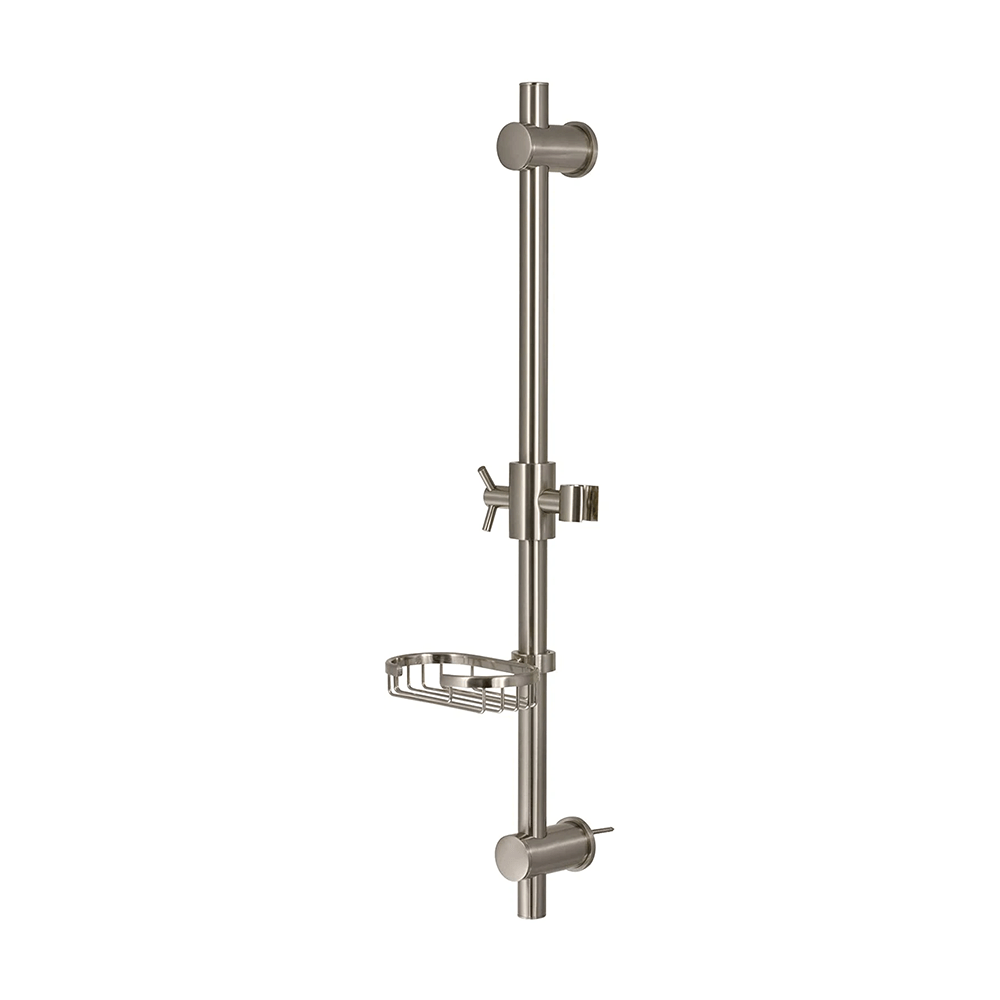 Adjustable Slide Bar Shower Panel Accessory - 28 X 6 X 7 - Brushed Nickel - BUILDMYPLACE