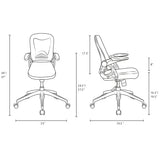 Advance Reception Computer Desk Office Chair - With Flipup Arms - BUILDMYPLACE