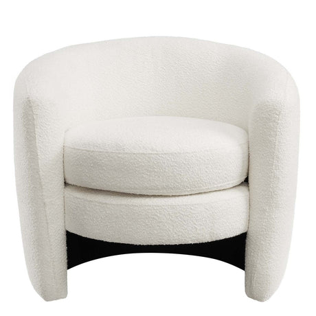 Affinity Upholstered Boucle Fabric Curved Back Armchair - BUILDMYPLACE