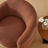 Affinity Upholstered Boucle Fabric Curved Back Armchair - BUILDMYPLACE