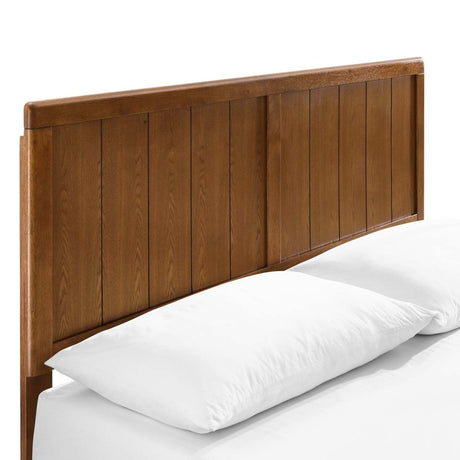 Alana Full Wood Platform Bed With Angular Frame - BUILDMYPLACE