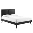 Alana Full Wood Platform Bed With Splayed Legs - BUILDMYPLACE