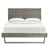 Alana Queen Wood Platform Bed With Angular Frame - BUILDMYPLACE