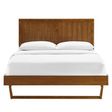 Alana Queen Wood Platform Bed With Angular Frame - BUILDMYPLACE