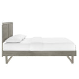 Alana Queen Wood Platform Bed With Angular Frame - BUILDMYPLACE