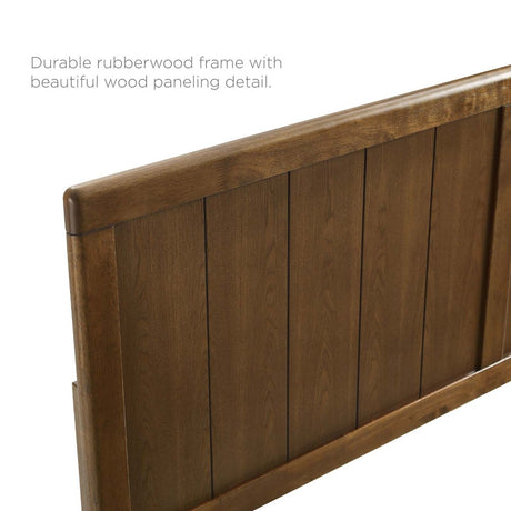 Alana Queen Wood Platform Bed With Angular Frame - BUILDMYPLACE