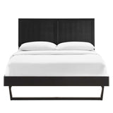 Alana Queen Wood Platform Bed With Angular Frame - BUILDMYPLACE