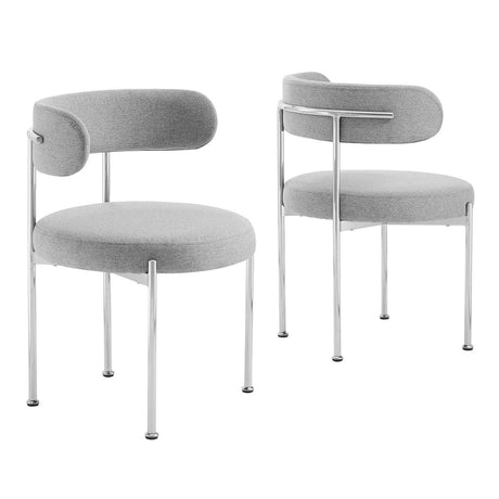 Albie Fabric Dining Chairs - Set of 2 - BUILDMYPLACE