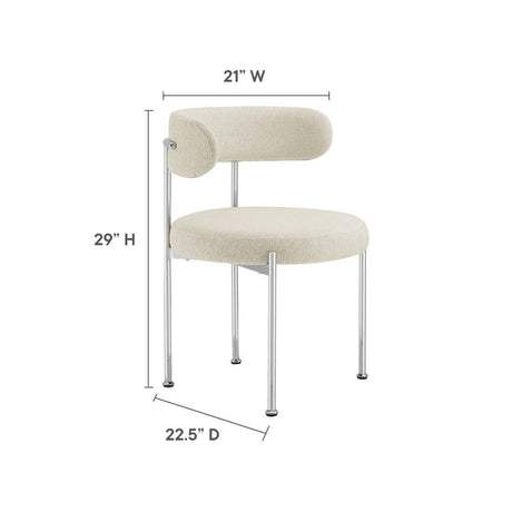 Albie Fabric Dining Chairs - Set of 2 - BUILDMYPLACE