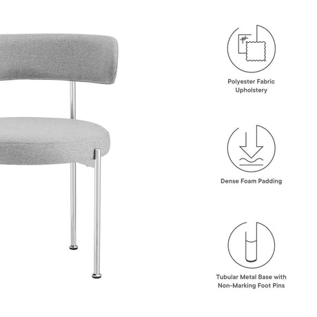 Albie Fabric Dining Chairs - Set of 2 - BUILDMYPLACE