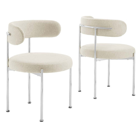 Albie Fabric Dining Chairs - Set of 2 - BUILDMYPLACE