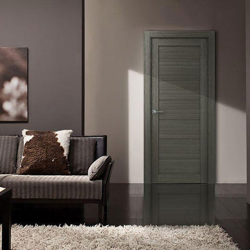 Alda Interior Door in Gray Oak Finish