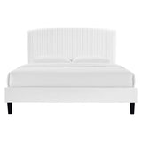 Alessi Performance Velvet Full Platform Bed - BUILDMYPLACE