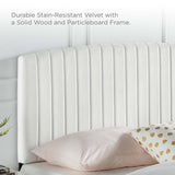 Alessi Performance Velvet Full Platform Bed - BUILDMYPLACE