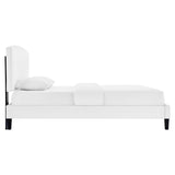 Alessi Performance Velvet Full Platform Bed - BUILDMYPLACE