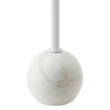 Aliza Round White Marble Side Table - BUILDMYPLACE